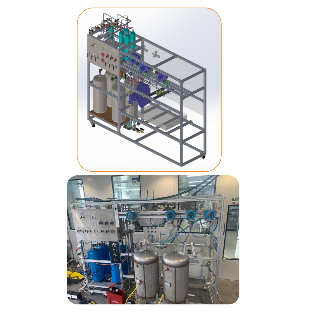 GSE 164-3 and GSE 162-4 injector cold-flow hydraulic test rigs